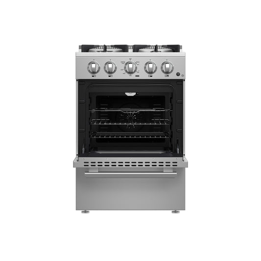 Forno Breno 24-Inch Freestanding Gas Range, Compact Design, Energy Efficient