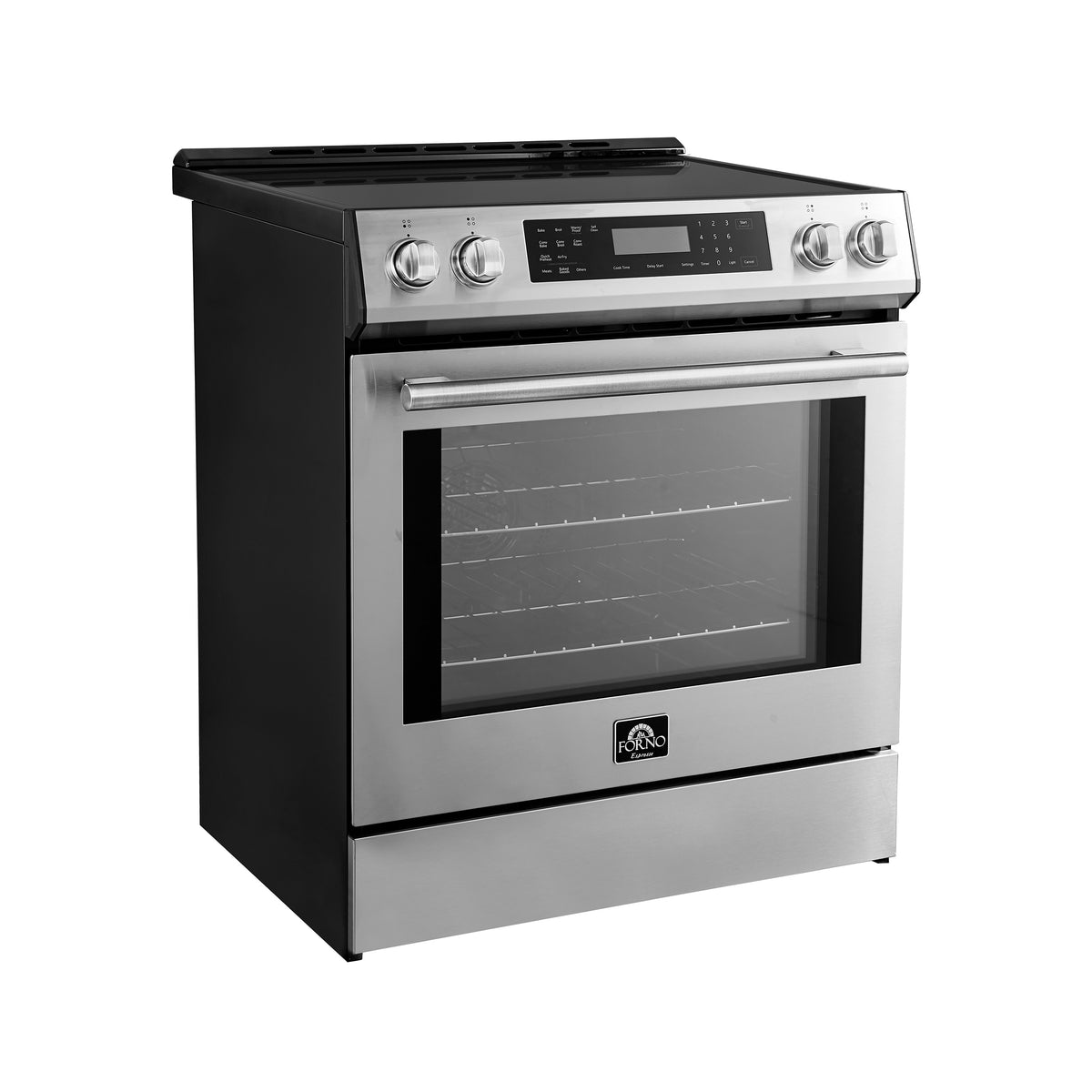 FORNO 2-Piece SS Kitchen Bundle - 30" Induction Range and 31" Bottom Freezer Refrigerator