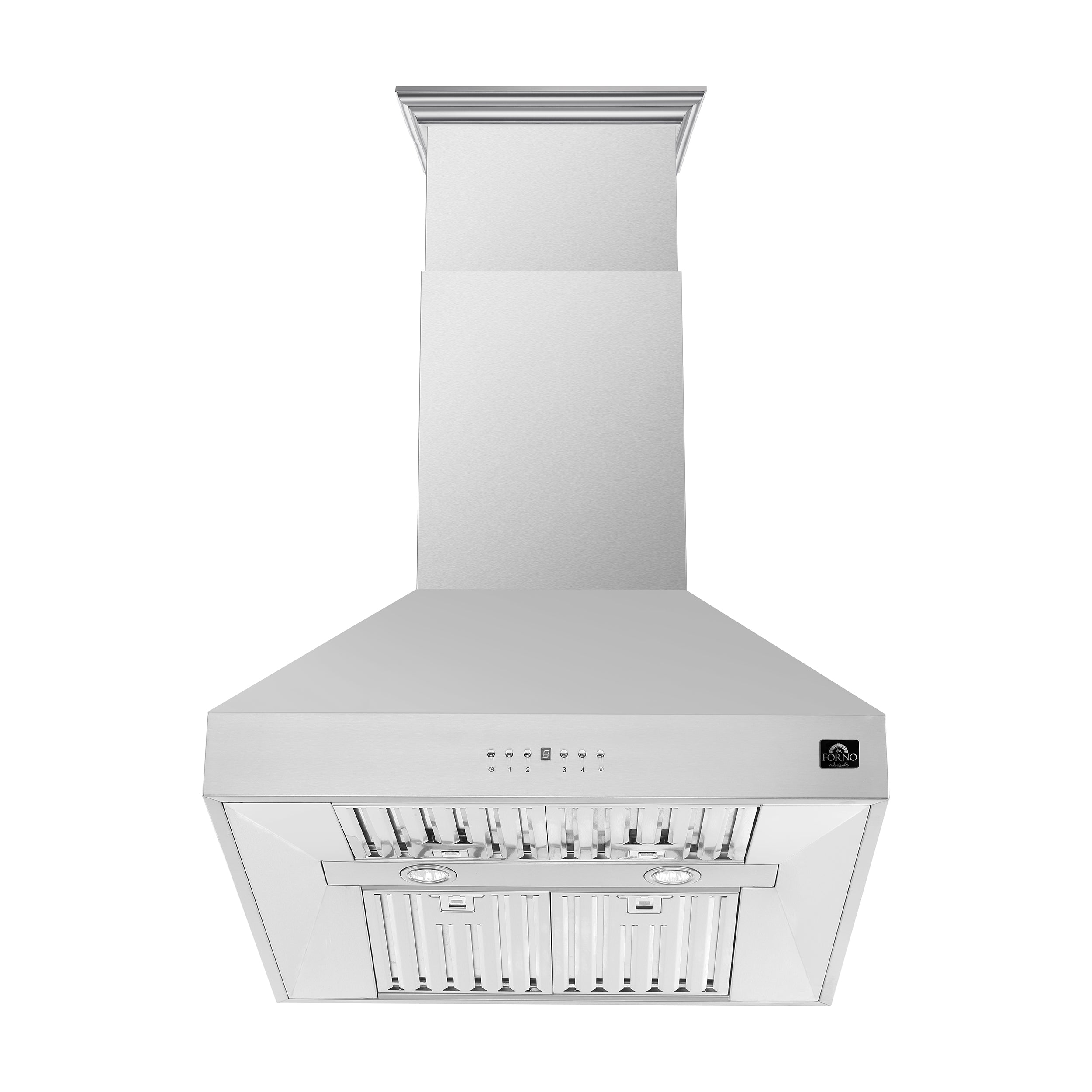 Forno Coppito 30-Inch Island Range Hood, Stainless Steel, LED Lighting