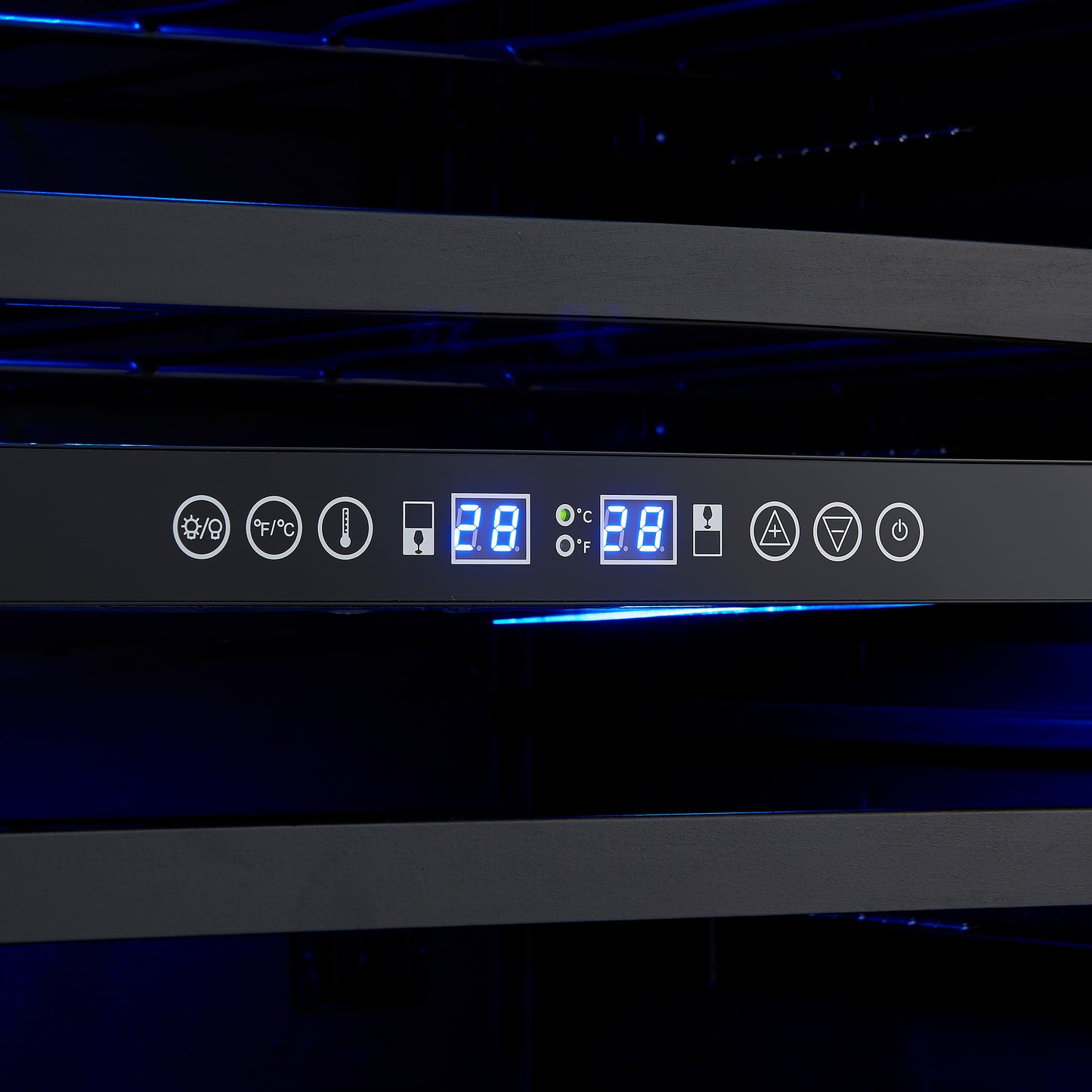 Forno Gemello 48 Inch Side-by-Side Wine and Beverage Cooler in Black with Antique Brass Handles, French Door, 9.6 cu. ft.