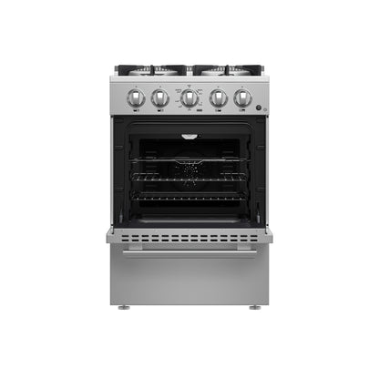 Forno Breno 24-Inch Freestanding Gas Range, Compact Design, Energy Efficient