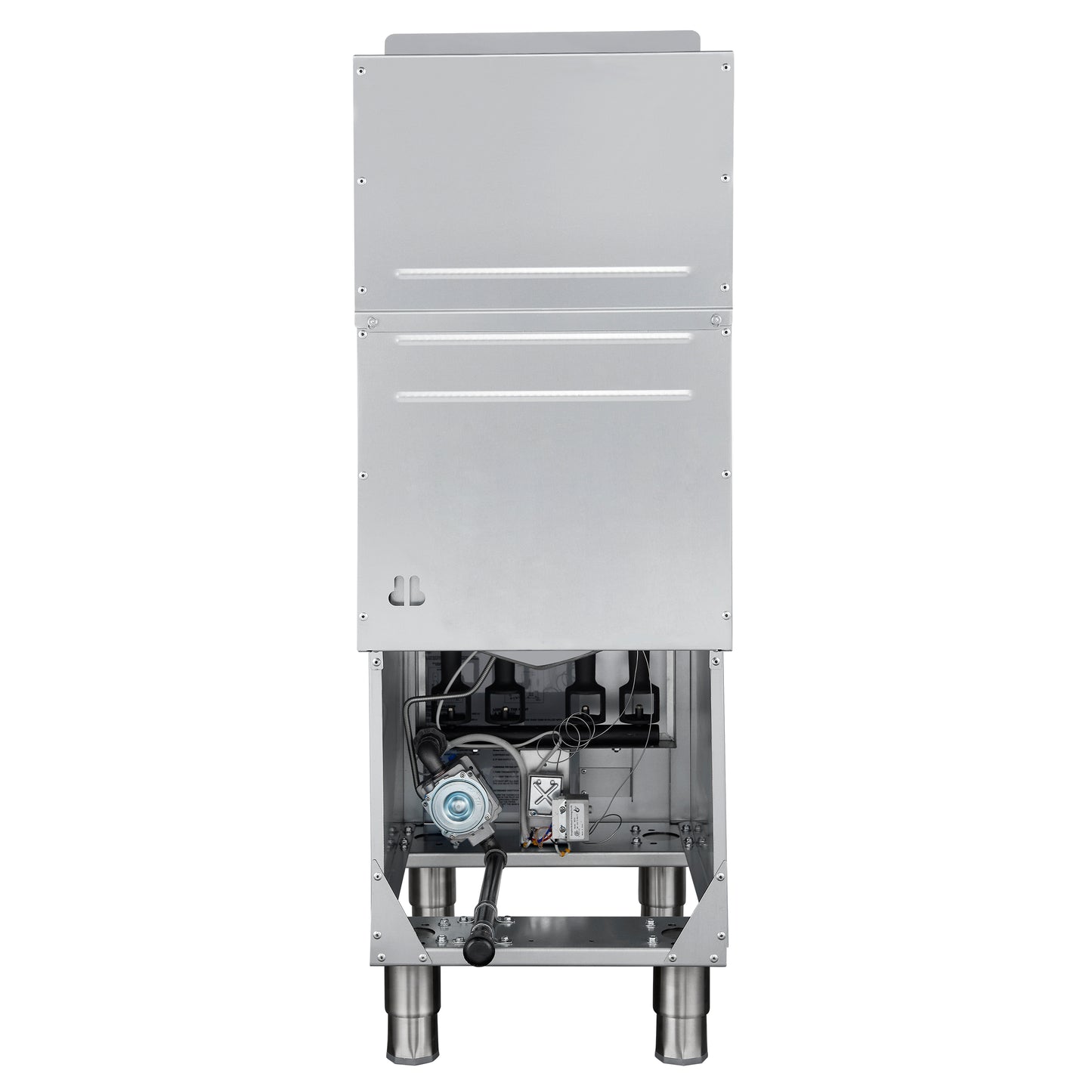 FORNO Commerciale Natural Gas Deep Fryer, 4 Burners 120,000 BTU, 50 lbs Oil Capacity