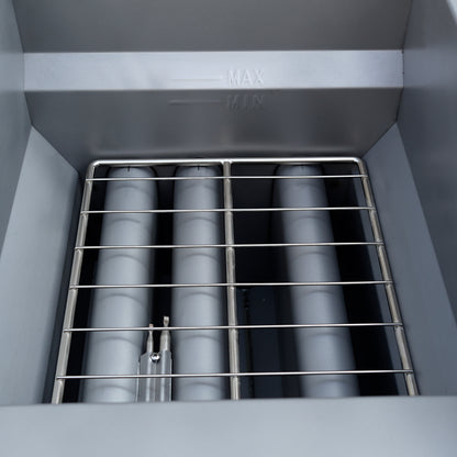 FORNO Commerciale Natural Gas Deep Fryer, 3 Burners 90,000 BTU, 40 lbs, Millivolt Control