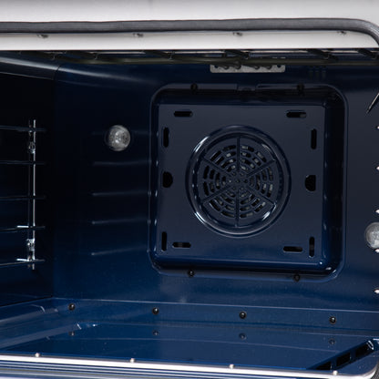 Forno Massimo 30 Inch Freestanding Dual Fuel Range in White with Antique Brass Accessories, 4 Burners, 4.32 cu. ft. Convection Oven