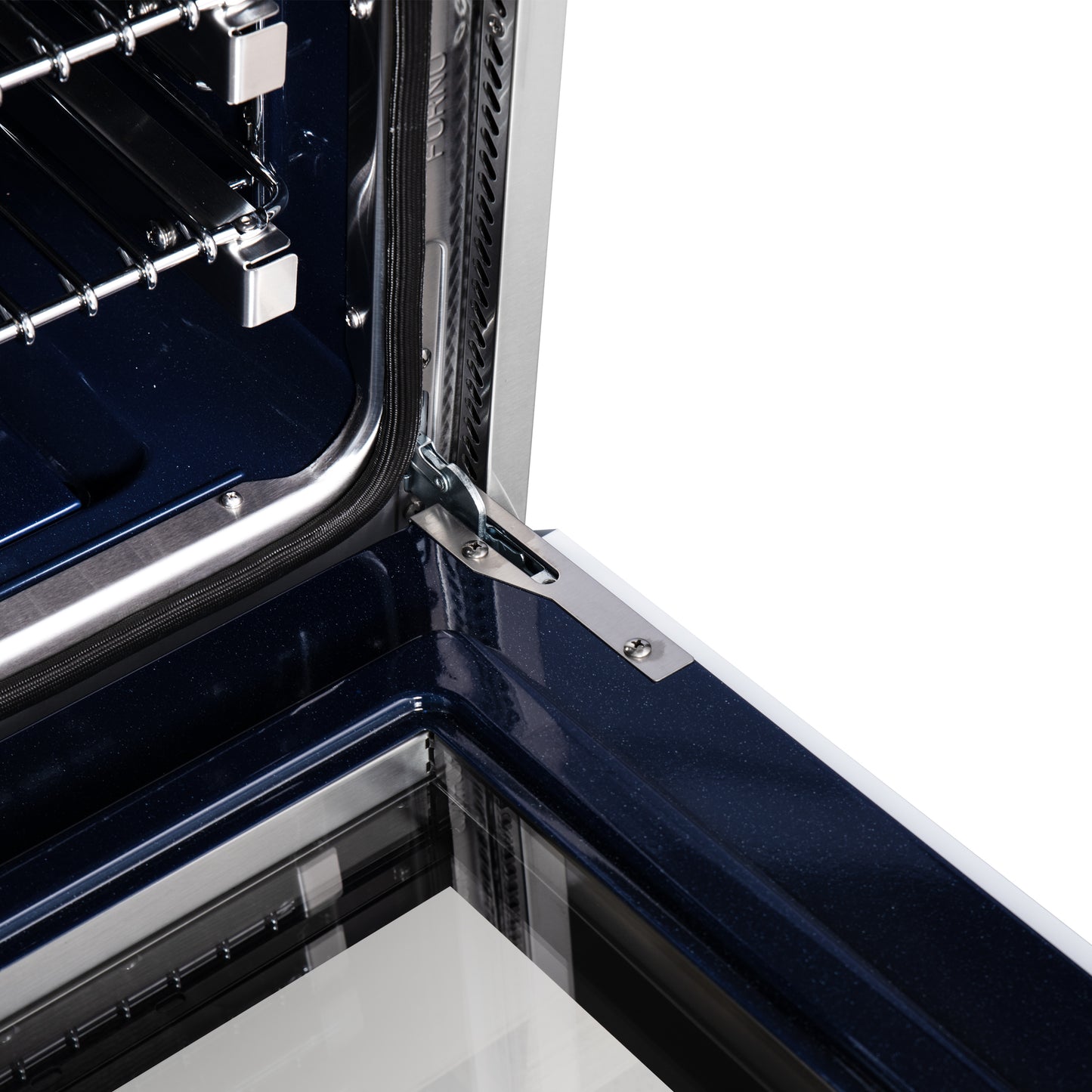 Forno Massimo 30 Inch Freestanding Dual Fuel Range in White with Antique Brass Accessories, 4 Burners, 4.32 cu. ft. Convection Oven