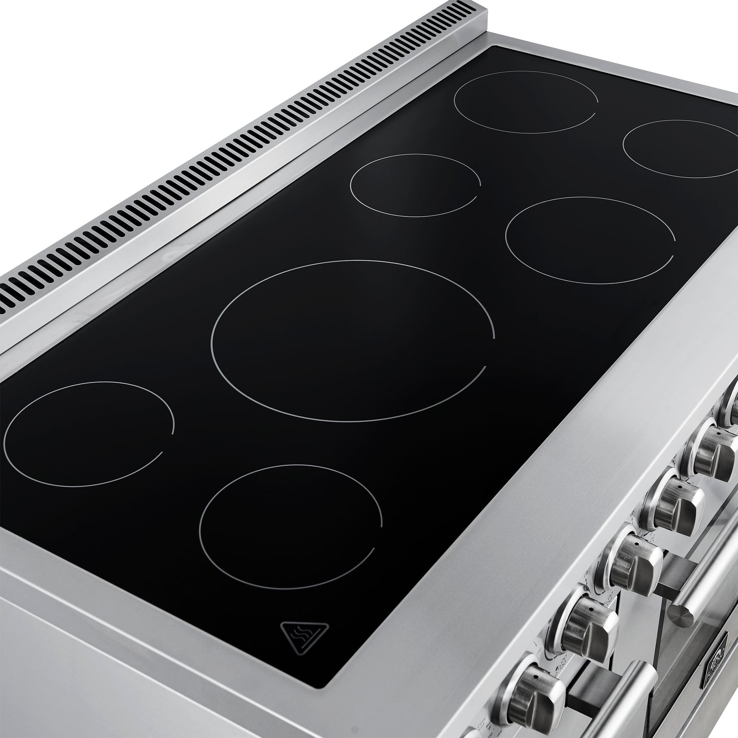 Forno Paolo 48 Inch Freestanding Electric Range, Stainless Steel, 6.7 cu.ft, True Convection Oven, Energy Efficient