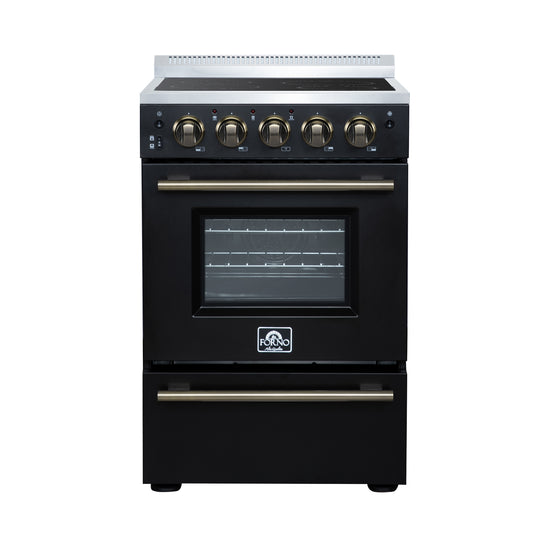 Forno Loiano 24 Inch Freestanding Electric Range in Black, Canada Version, Plug and Cord Included