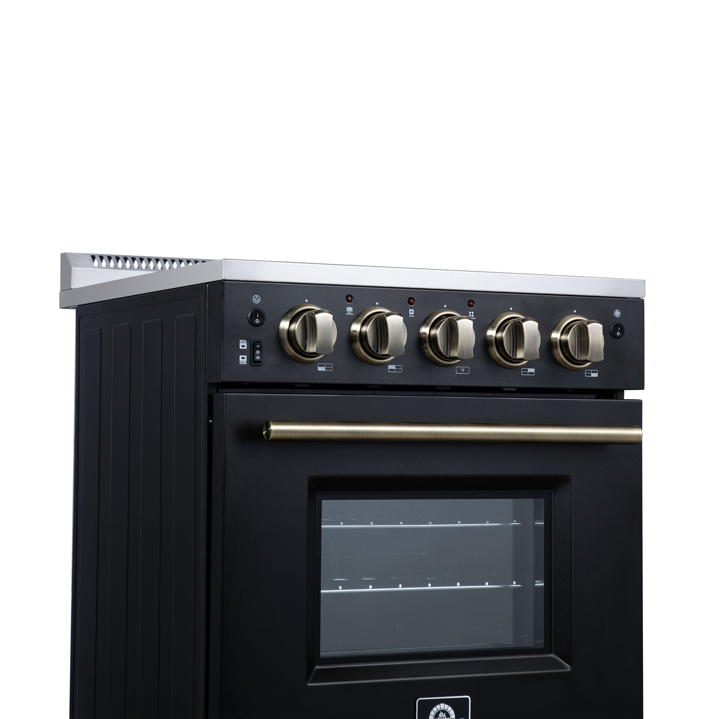 Forno Loiano 24 Inch Freestanding Electric Range in Black, Canada Version, Plug and Cord Included