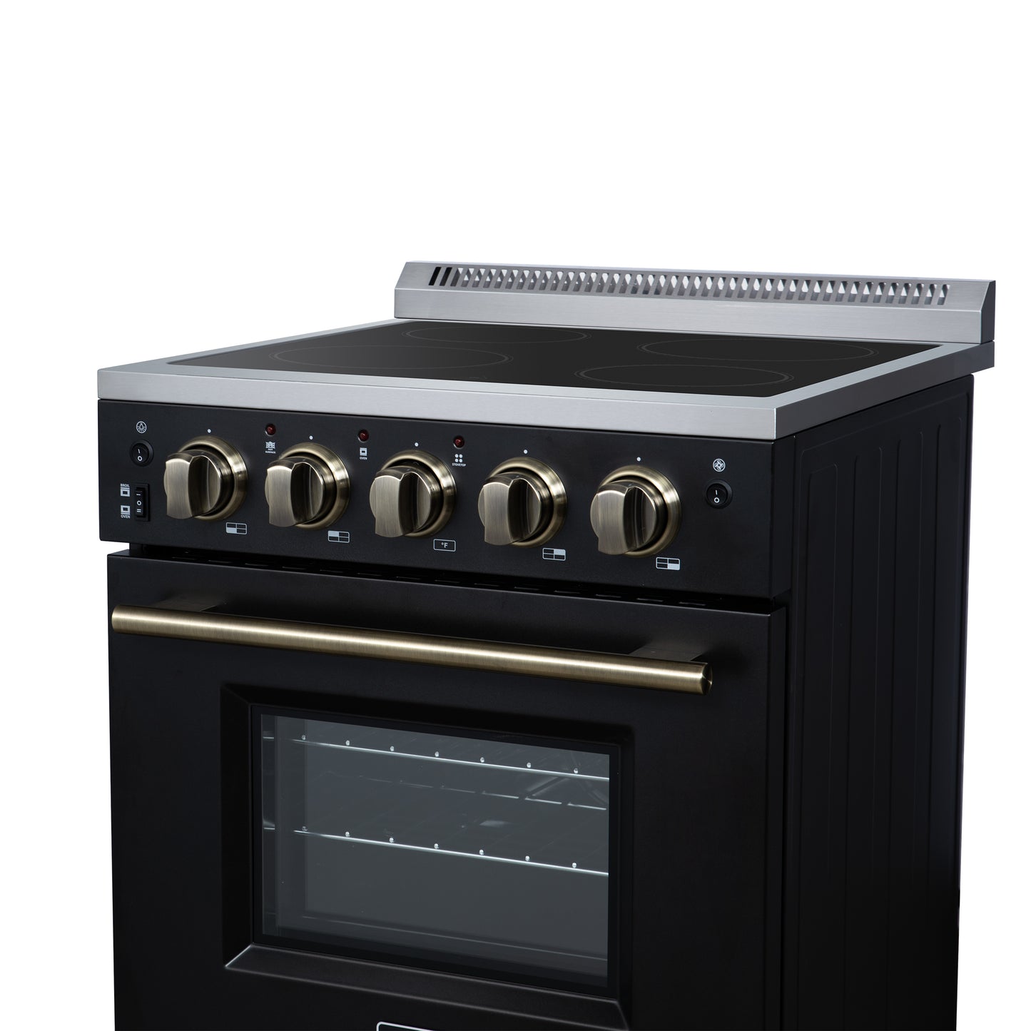 Forno Loiano 24 Inch Freestanding Electric Range in Black, Canada Version, Plug and Cord Included