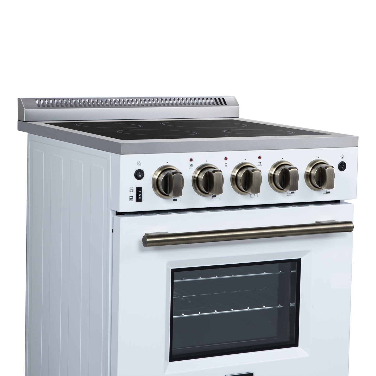 Forno Loiano 24 Inch Freestanding Electric Range in White, Canada Version, Plug and Cord Included