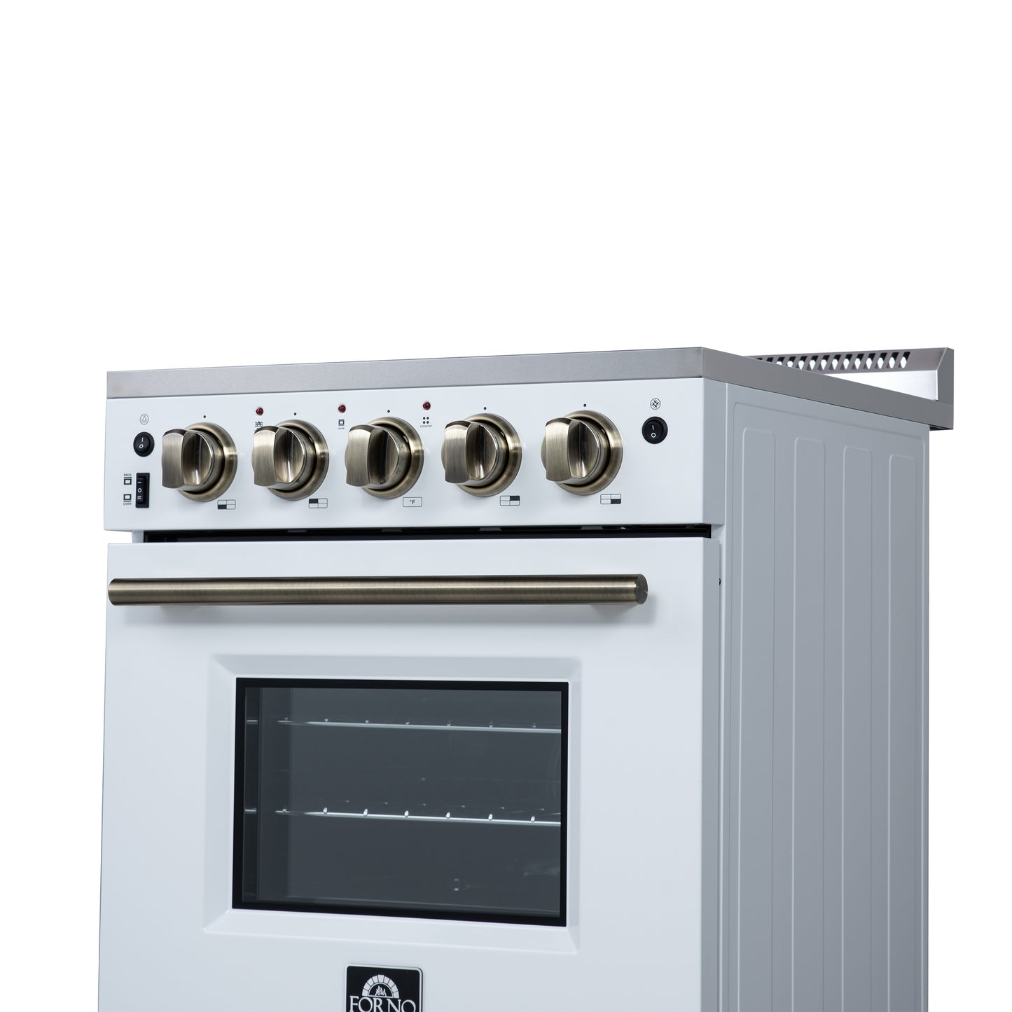 Forno Loiano 24 Inch Freestanding Electric Range in White, Canada Version, Plug and Cord Included
