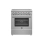 Forno Paolo 30-Inch Freestanding Electric Range, Stainless Steel, 4.38 cu.ft, True Convection Oven, Energy Efficient