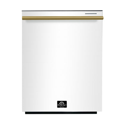 Forno Pozzo 24-Inch Built-In Tall Tub Top Control Dishwasher, White, 49 dBA, ENERGY STAR Certified