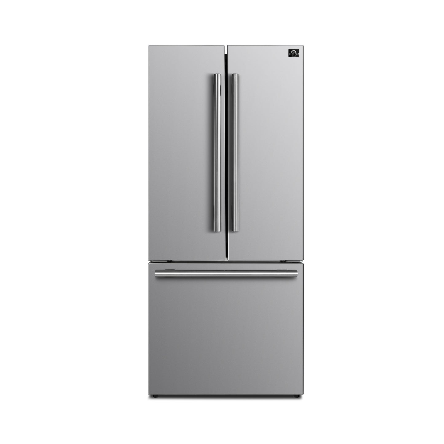 FORNO Premium 2-Piece Kitchen Bundle -Giovanni 30-inch Gas Range Stainless Steel, Forno Gallipoli 30" French Door Refrigerator with Bottom Freezer 17.5 cu. ft Capacity - FBDL-020-01-CAUS