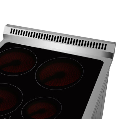 Forno Loiano 24 Inch Freestanding Electric Range Stainless Steel with Storage Drawer