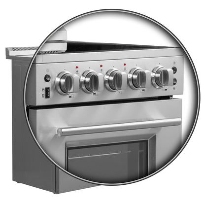 Forno Loiano 24 Inch Freestanding Electric Range Stainless Steel with Storage Drawer