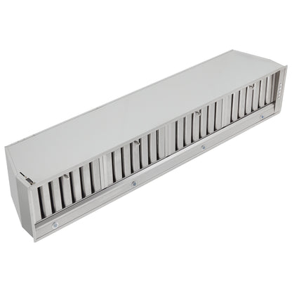 Forno Frassanito 60-Inch Recessed Range Hood, Stainless Steel Baffle Filters, LED Lighting