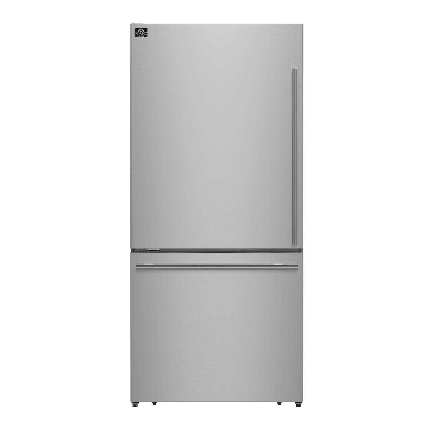 Forno Milano 2-Piece 62-Inch Freestanding Dual Bottom Freezer Refrigerator, Stainless Steel – 34.4 cu.ft, Touch Control, Ice Maker
