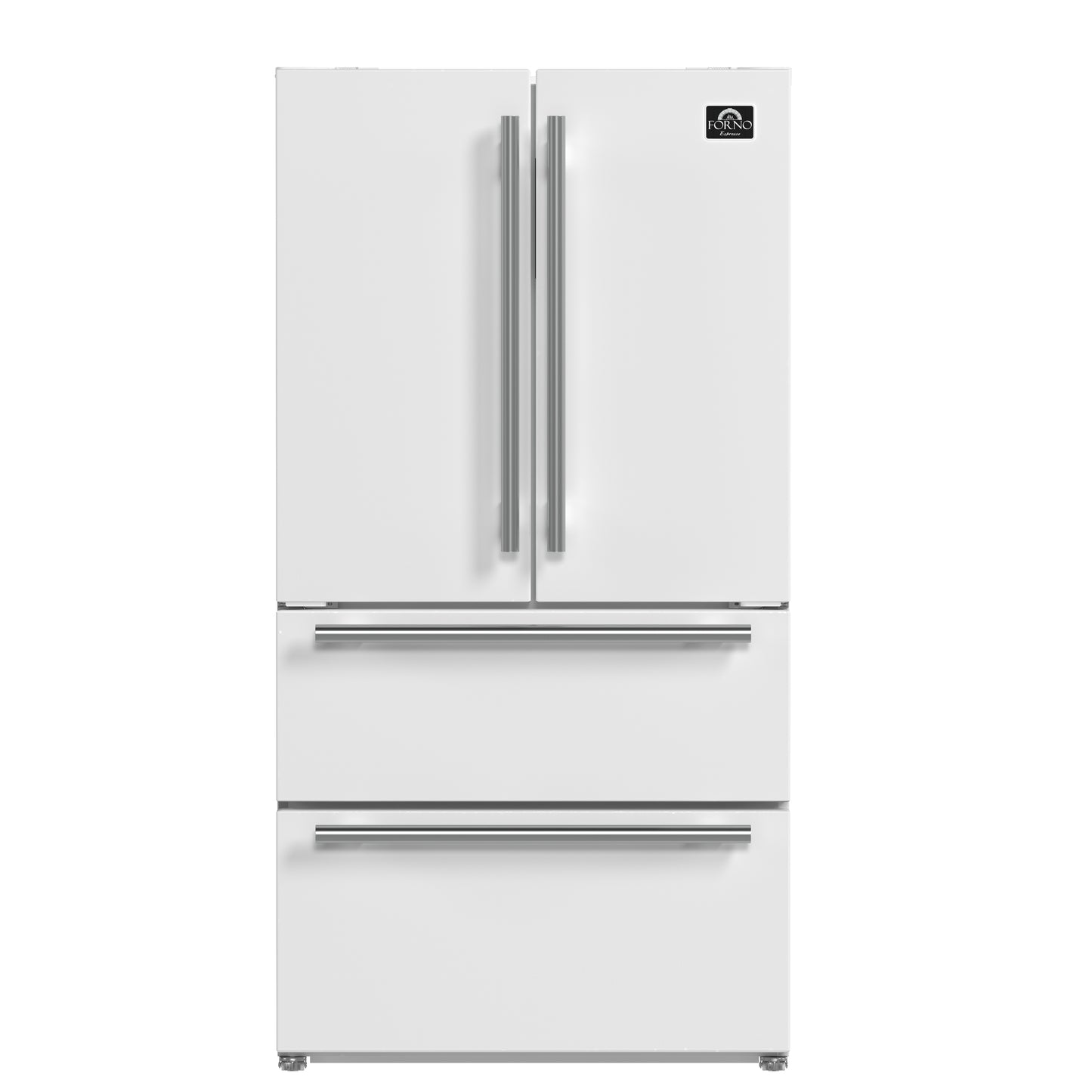 Forno Moena Espresso 36-Inch White French Door Refrigerator, 19.2 Cu. Ft., Frost-Free, Automatic Ice Maker, ENERGY STAR Certified
