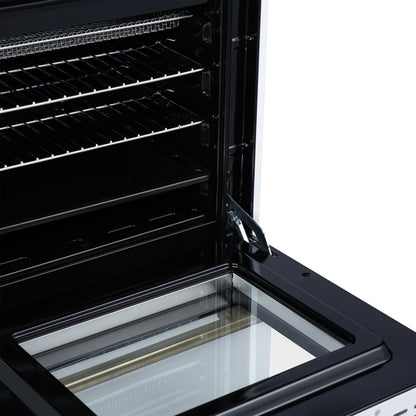 Forno Breno 24 Inch Freestanding Gas Range in White with Antique Brass, Compact Design