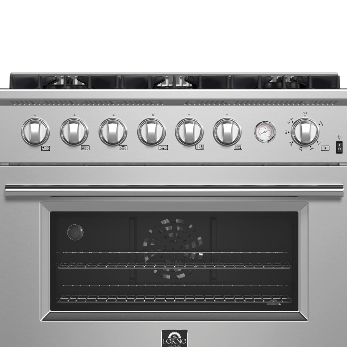 Marco 36-Inch Gas Range Stainless Steel, 6 Burners 67,000 BTU, 5.36 cu.ft. Convection Oven