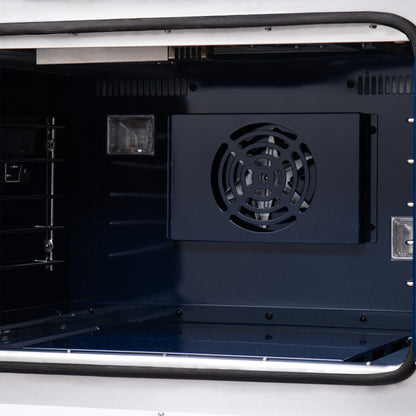 Forno Capriasca 36-Inch Black Freestanding French Door Gas Range, 6 Burners, Convection Oven, Energy Efficient