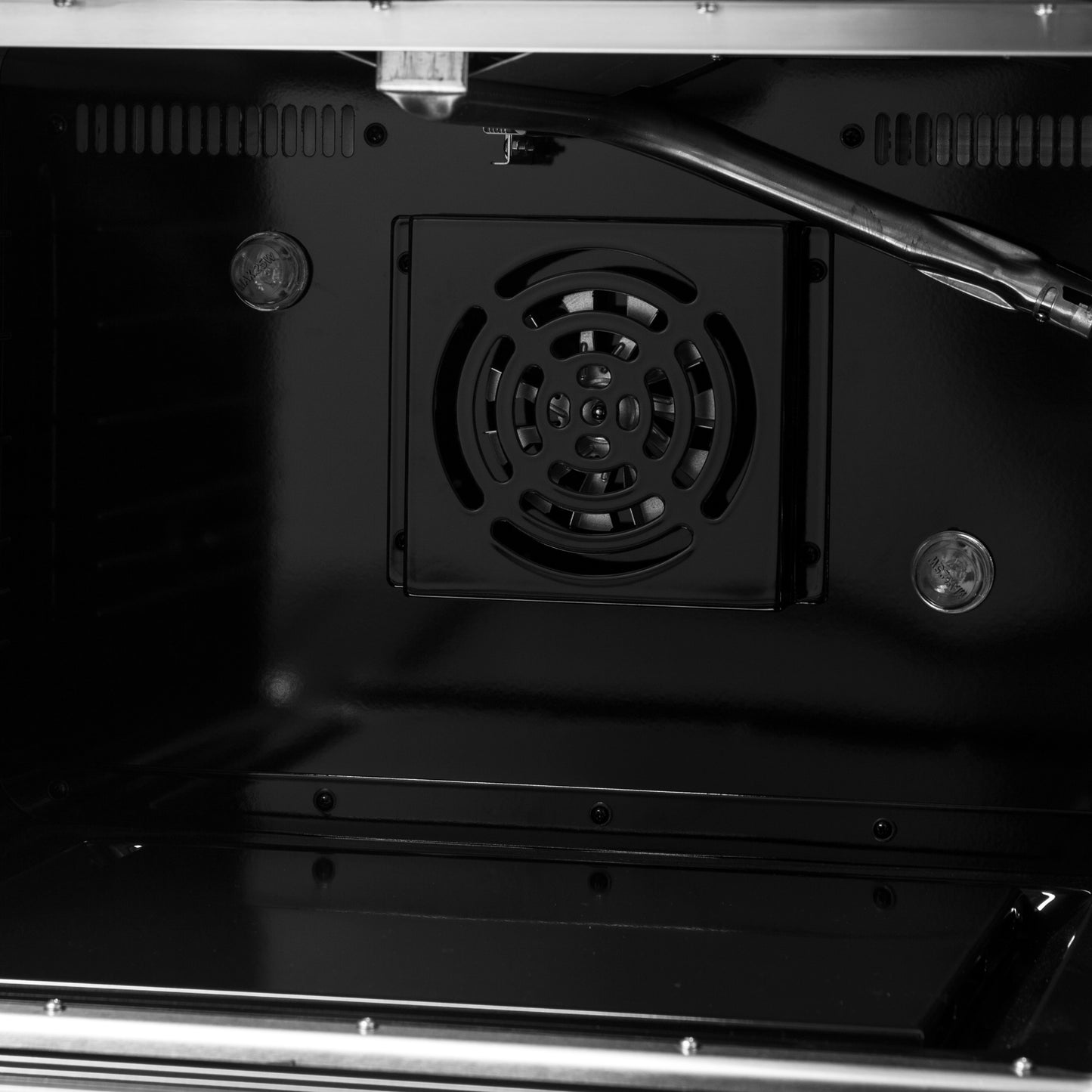 FORNO Galiano 48-inch Gas Range Black & Antique Brass Design, 8 Burners, 107,000 BTU, Griddle, 6.58 cu.ft. Double Ovens