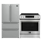 FORNO 2-Piece SS Kitchen Bundle - 30" Induction Range and 36" Bottom Freezer Refrigerator