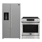 FORNO 2-Piece SS Kitchen Bundle - 30" Induction Range and 36" Bottom Freezer Refrigerator