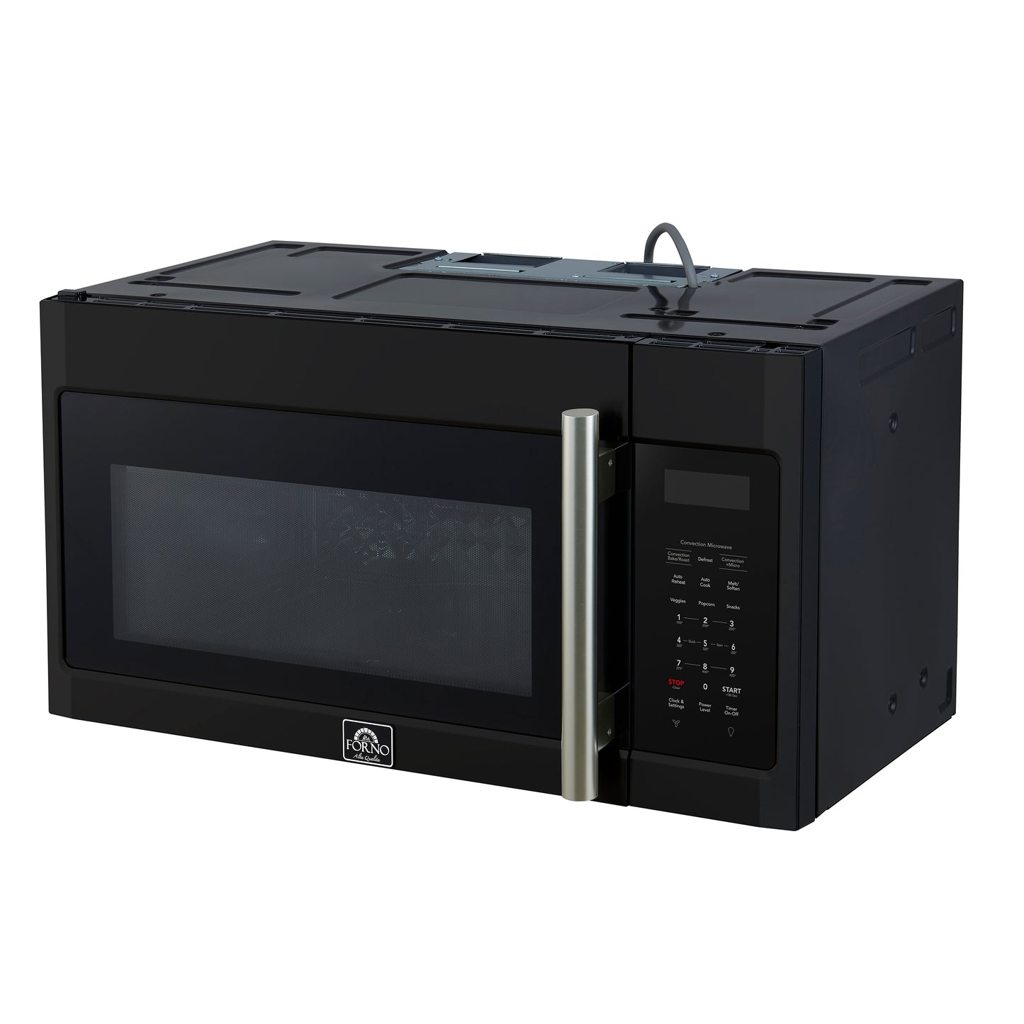 Forno Fornace 30-Inch Over the Range Convection Microwave, Black – 1.5 cu.ft, 300 CFM Vent, Touch Control, LED Light