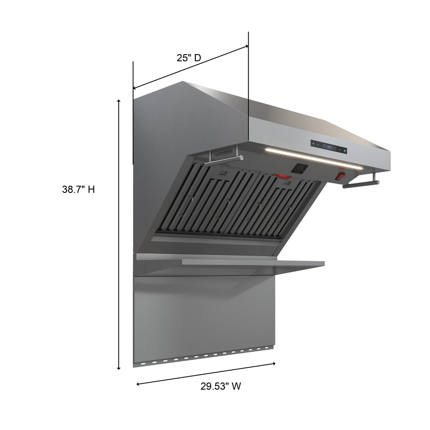 Forno Savona 30-Inch Wall Mount Range Hood, Baffle Filters, Backsplash Included