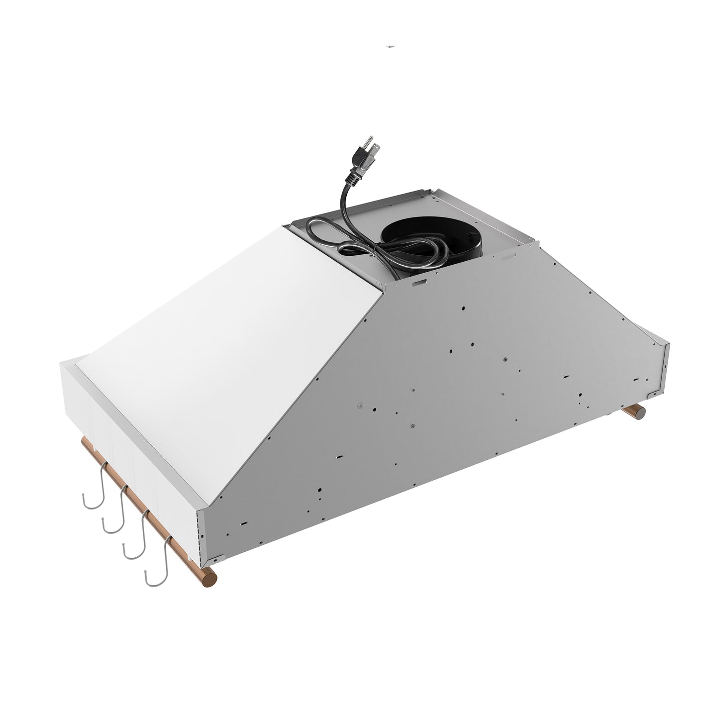 Forno Venezia 36 Inch Wall-Mounted Range Hood in White with Touch Controls and Baffle Filters