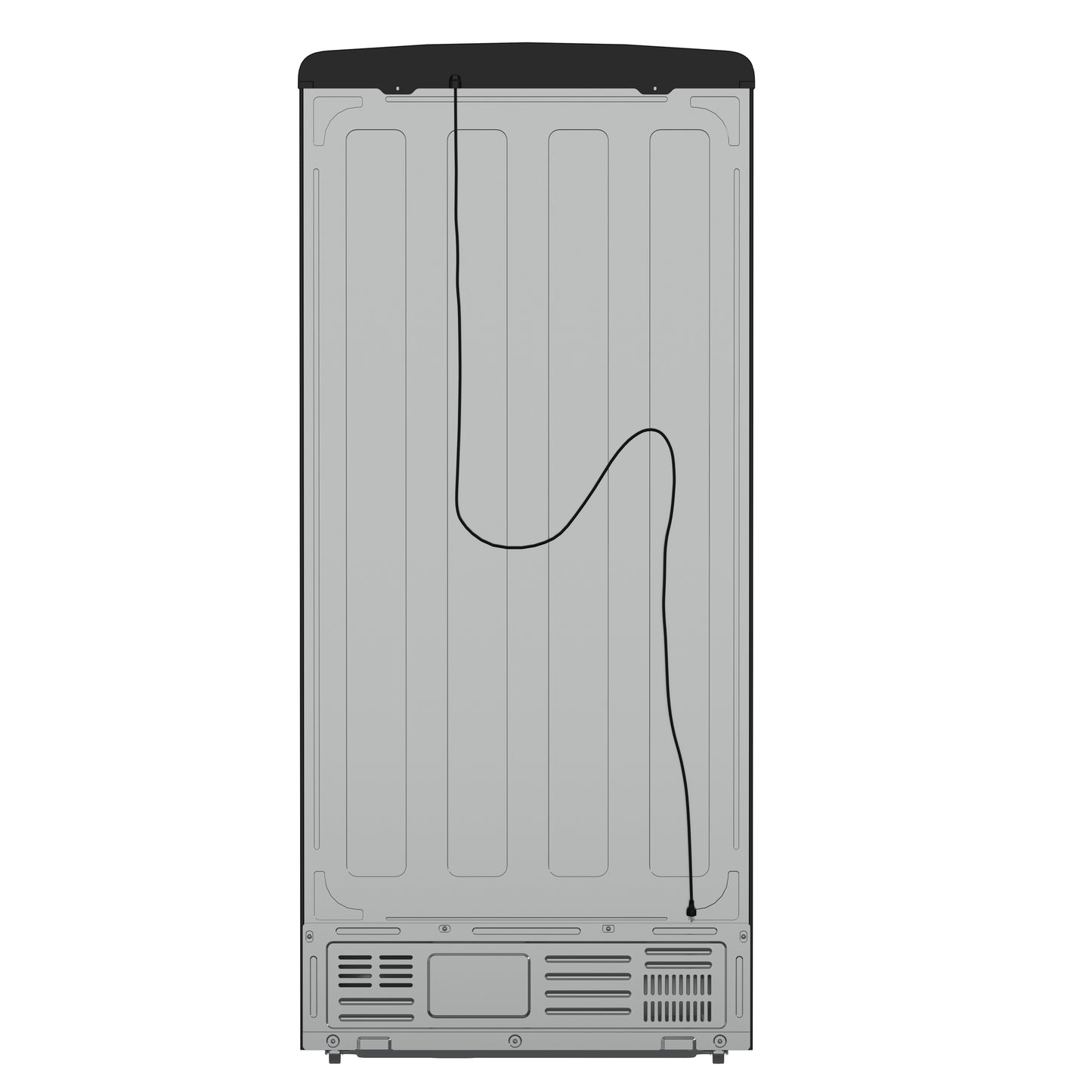 Forno Luigi 33-Inch French Door Refrigerator, 18 cu.ft, Black Finish, Antique Brass Handles, ENERGY STAR Certified