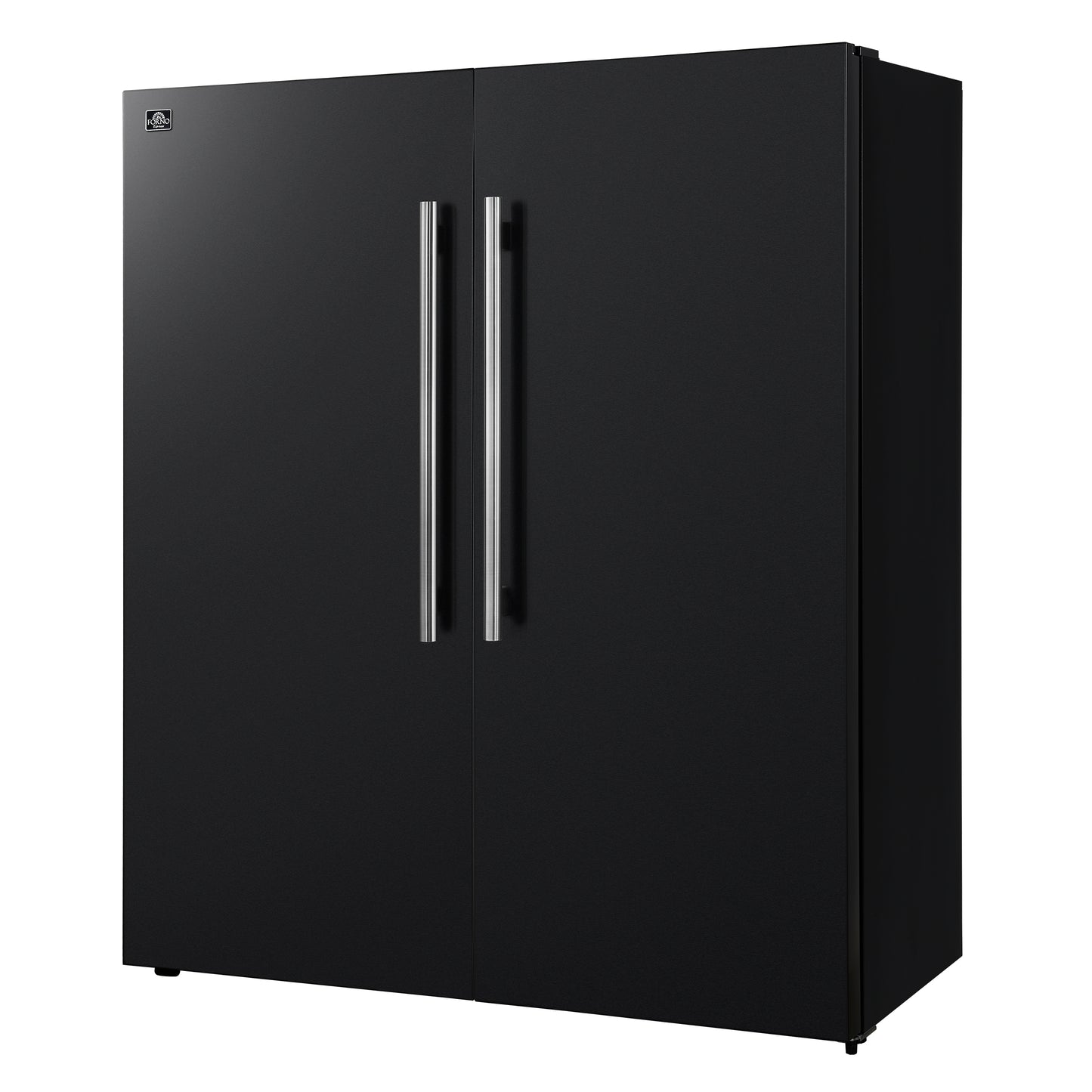 Forno Maderno 2-28-Inch Wide Convertible Refrigerator/Freezer in Black, Decorative Trim, 27.2 cu.ft, 84-Inch High, ENERGY STAR Certified