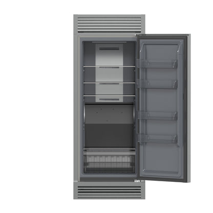 Forno Fortezza 32 Inch Right-Swing Convertible Refrigerator/Freezer with Trim Grill, Stainless Steel, Total No Frost