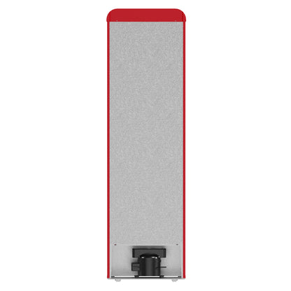 Forno Storico 22-Inch Retro bottom freezer Fridge in Red, 9 cu.ft, silver handle