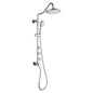 Forno Acqua AcquaSPA Retrofit Shower, Overhead Rainfall Shower, Handheld Shower Head, Body Jets, 6 Way Diverter, Brushed Nickel Finish, 1.8 GPM Flow Rate