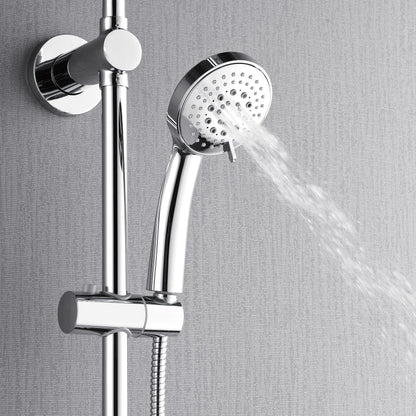 Forno Acqua AcquaSPA Retrofit Shower, Overhead Rainfall Shower, Handheld Shower Head, Body Jets, 6 Way Diverter, Polished Stainless Steel Finish, 2.5 GPM Flow Rate