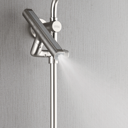 Forno Acqua AcquaFALL Shower, Brushed Nickel Finish, Overhead Rainfall Shower, Handheld Shower Head, Body Jets, 2.5 GPM Flow Rate