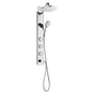 Forno Acqua AcquaSPA Shower Panel with SensoTEMP, Mirrored Stainless Steel Finish, Overhead Rainfall Shower, Handheld Shower Head, Body Jets, 2.5 GPM Flow Rate