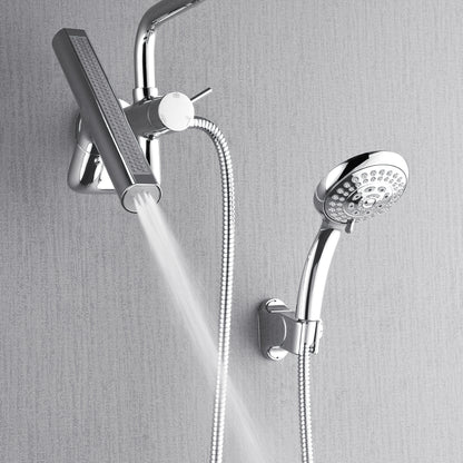 Forno Acqua AcquaFALL Mini 8 Inch Shower Head, Polished Stainless Steel Finish, Overhead Rainfall Shower, Handheld Shower Head, Body Jets, 2.5 GPM Flow Rate