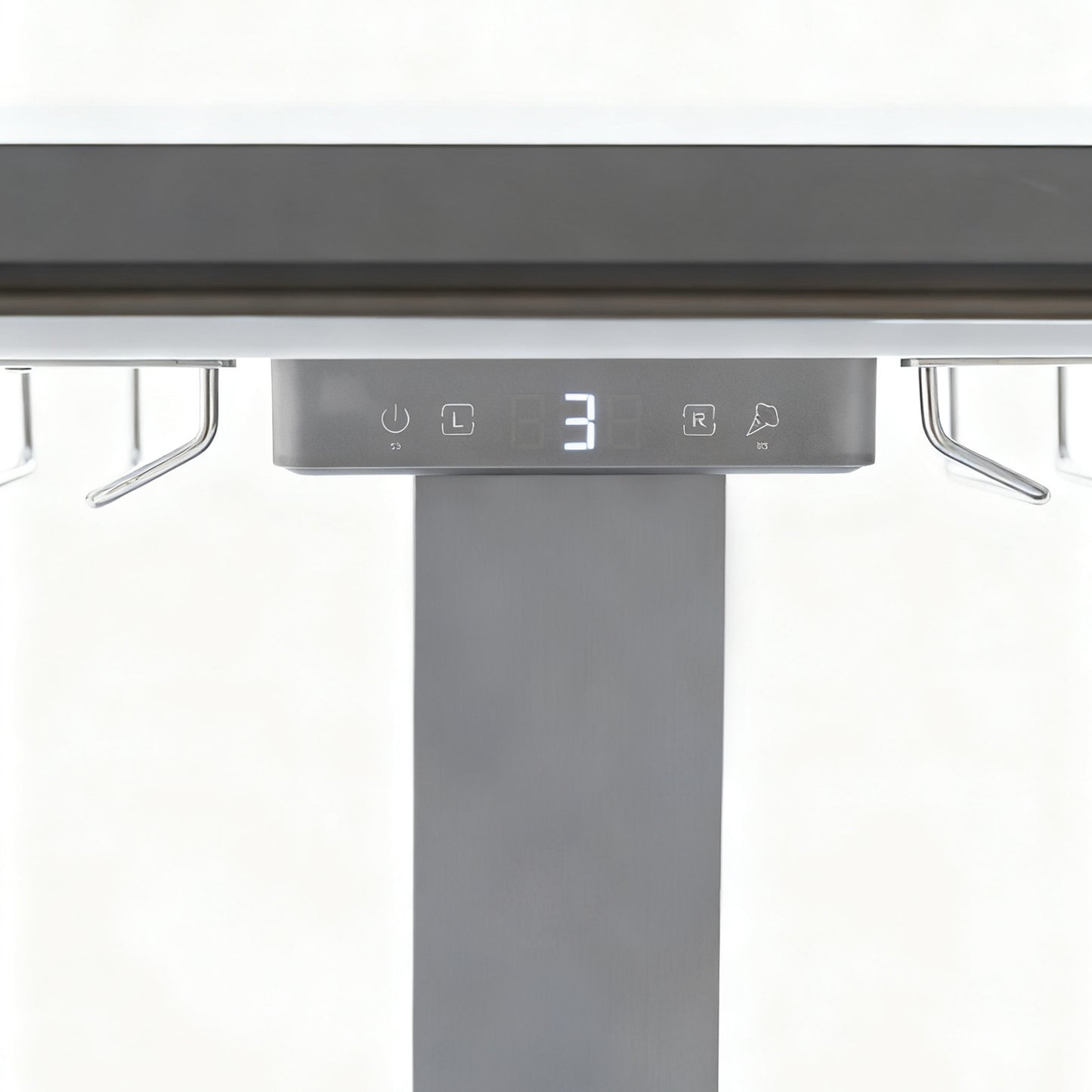 Cinetico Smart Dining Table in White, 5.3 cu.ft fridge and freezer with Bluetooth control