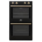Forno Vomero 30-Inch Double Wall Oven, Black, 10 cu.ft Total Capacity, 7100W Convection, Mechanical Controls, Manuel Steam Clean