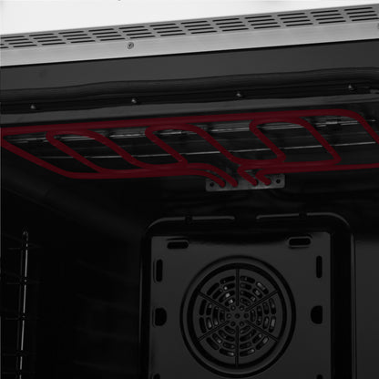 Forno Asti 30-Inch French Door Electric Wall Oven in White & Antique Brass, 3.68 cu. ft. True Convection, 3,600W, Air Fry, Sous Vide, Self-Clean