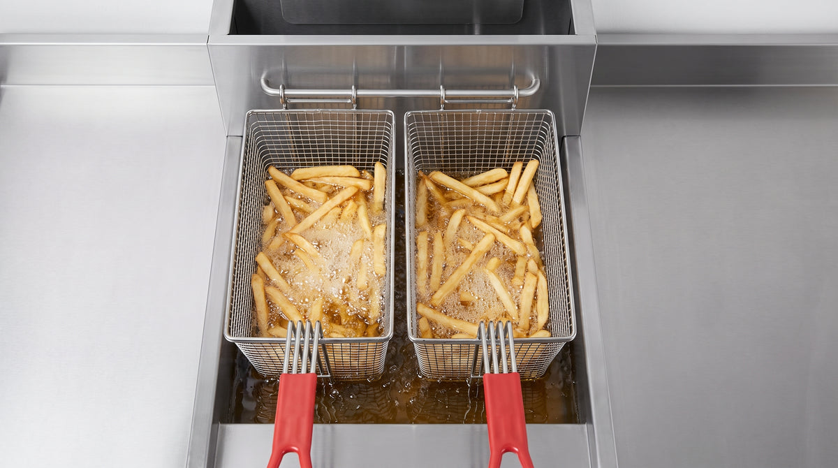Forno Commerciale Natural Gas Deep Fryer, 4 Burners 120,000 BTU, 50 lbs Oil Capacity